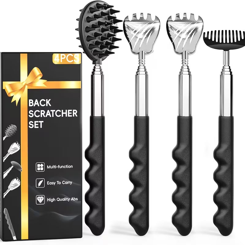 4-in-1 Back Scratcher with Telescoping Pole & Multi